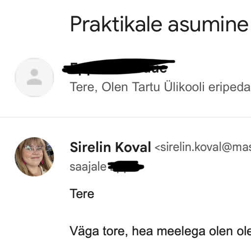 Praktika kirjavahetus