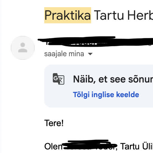 Praktika kirjavahetus